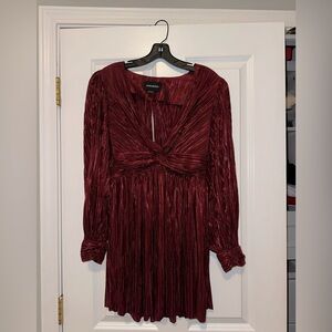 RED LONG SLEEVE DRESS FROM REVOLVE